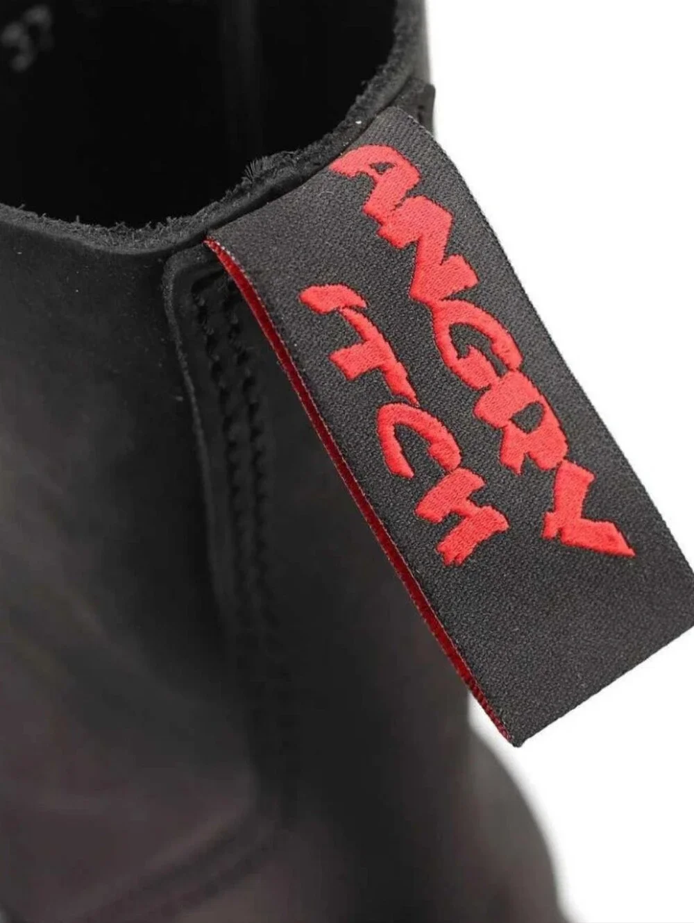 ANGRY ITCH, 8 Hole Vintage Black Gothic Punk Army Ranger Leather Boots, NWOT